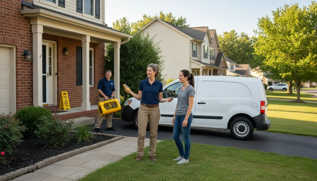 Residential water damage restoration in Herminie, PA